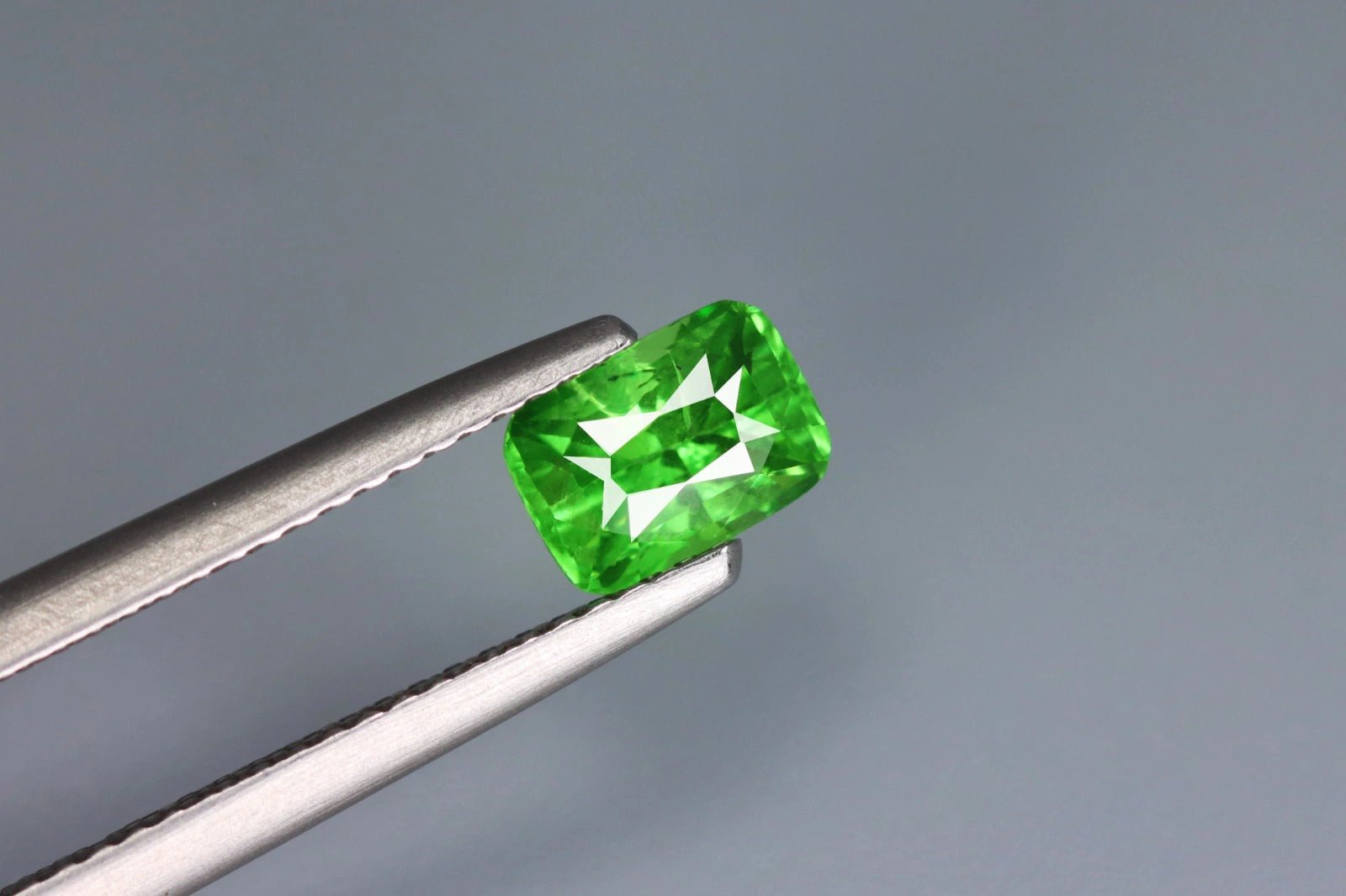 1.18 Ct Certified Natural Tsavorite Garnet – Vivid Green | Cushion Cut | Tanzania Origin | Unheated | VS Clarity | GFCO Certified