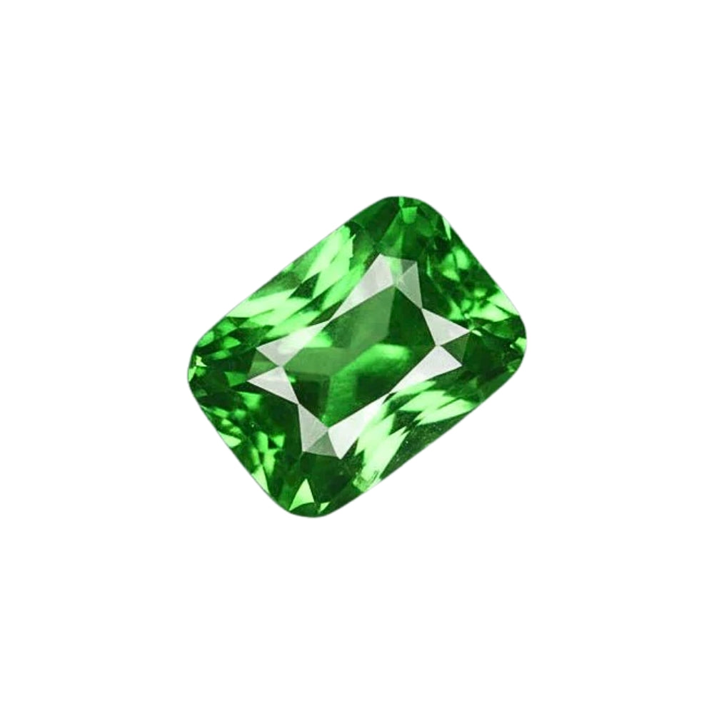 1.18 Ct Certified Natural Tsavorite Garnet – Vivid Green | Cushion Cut | Tanzania Origin