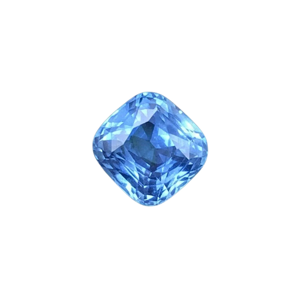 1.32 Ct Certified Blue Sapphire – Cornflower Blue | Cushion Cut | Sri Lanka Origin | Unheated | VS Clarity