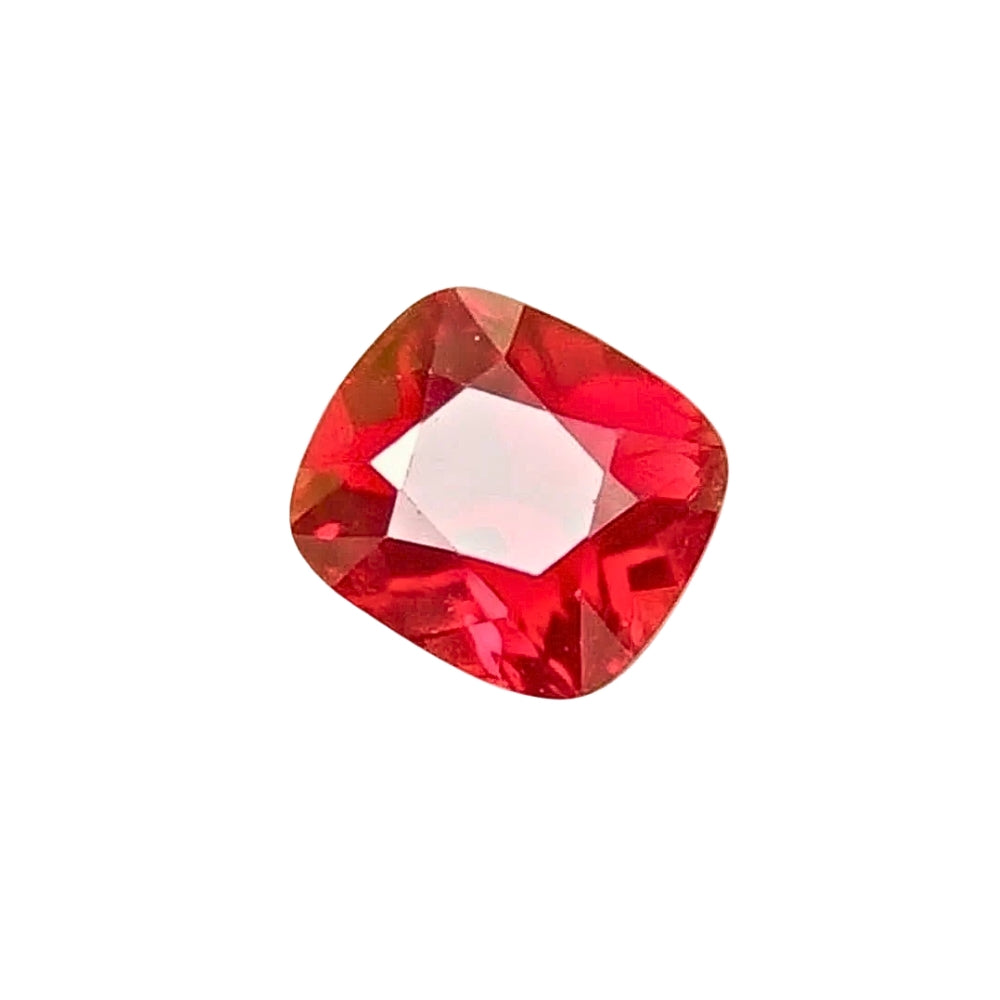 1.38 Ct Certified Natural Vivid Red Spinel – Untreated | Cushion Cut | VS Clarity | Burma Origin | AIG Certified