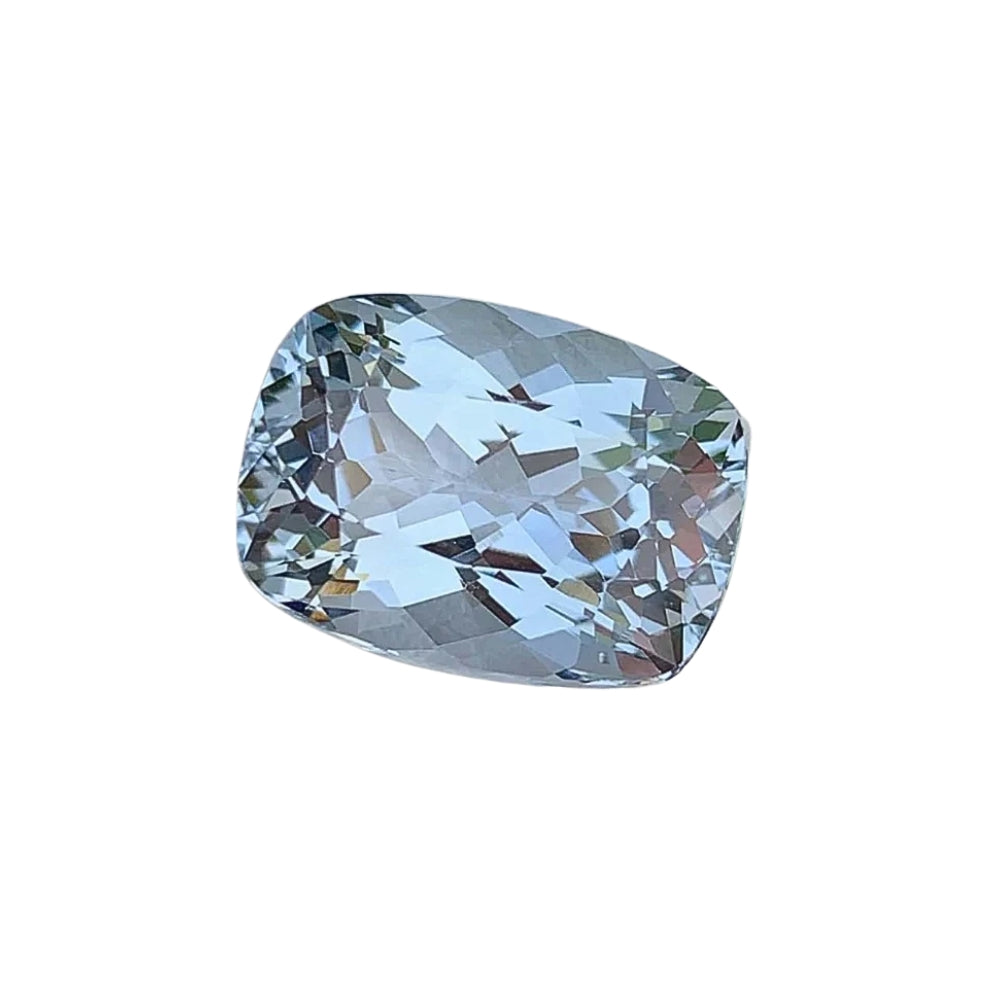10.75 Ct Certified Natural Santa Maria Aquamarine – Mozambique Origin | Fancy Faceted | VVS Clarity | Heated | GFCO Certified