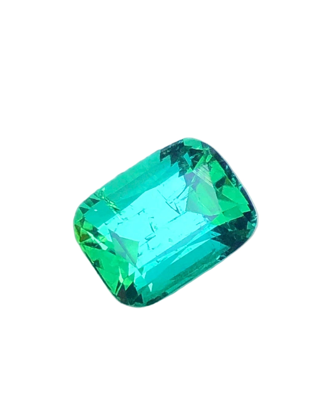 Certified Natural Bluish-Green "Lagoon" Tourmaline – 2.35 Carats | Cushion Cut | VS Clarity | Untreated | Top Quality Gemstone