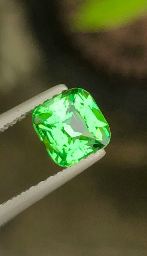 Certified Natural Tsavorite Garnet – 1.07 Carats | Vivid Green | Fancy Cut | VVS Clarity | Untreated | AIG Certified
