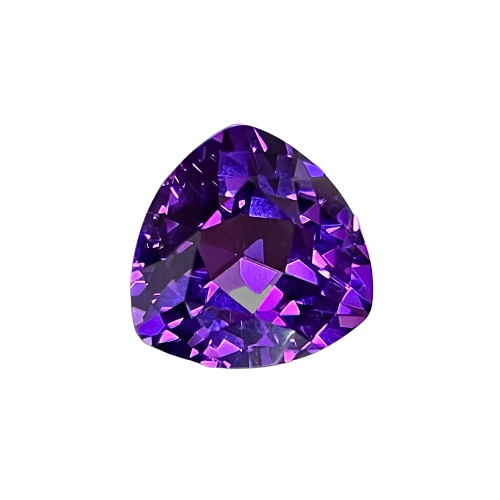 27.15 Ct Natural Amethyst – Deep Royal Purple | Trilliant Cut | Rwanda Origin | Untreated | VVS Clarity