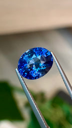 6.11 Ct Certified Natural Blue Sapphire – Cornflower Blue | Oval Cut | AIGS Certified | Fine Quality | Sri Lanka Origin | Heated