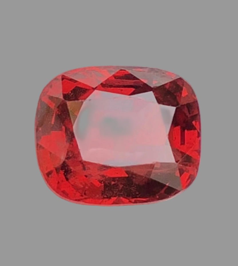 Certified Natural Orangey-Red Spinel – 2.13 Carats | Cushion Cut