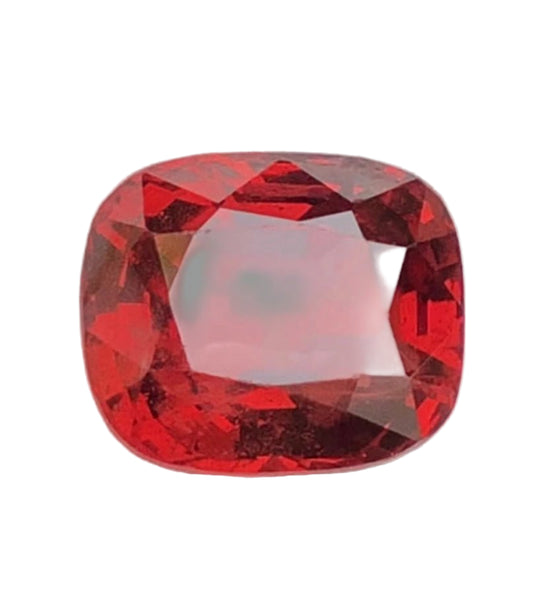 Certified Natural Orangey-Red Spinel – 2.13 Carats | Cushion Cut