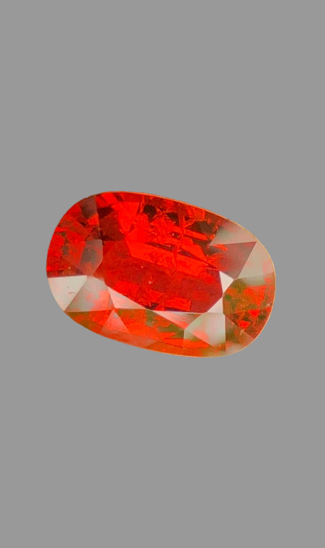 Certified Natural Spessartite Garnet – 5.69 Carats | Vivid Orange | VS Clarity | Fancy Round Cut | Untreated | AIG Certified
