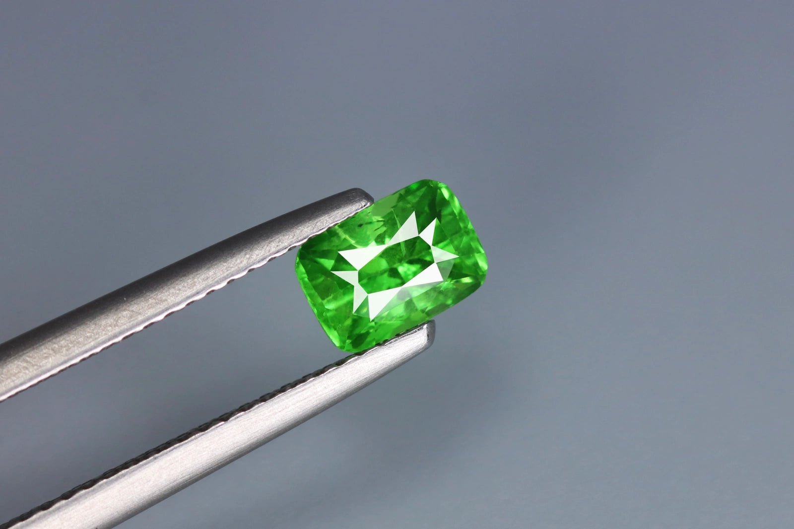 1.18 Ct Certified Natural Tsavorite Garnet – Vivid Green | Cushion Cut | Tanzania Origin | Unheated | VS Clarity | GFCO Certified