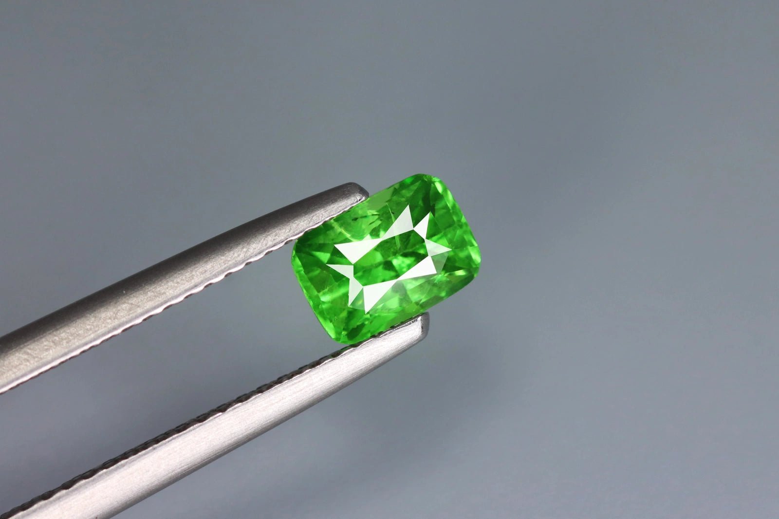 1.18 Ct Certified Natural Tsavorite Garnet – Vivid Green | Cushion Cut | Tanzania Origin | Unheated | VS Clarity | GFCO Certified