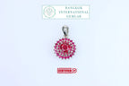 Certified Natural Ruby &amp; Pink Sapphire Pendant – 925 Sterling Silver | Elegant Round Cut | Gift-Ready for Women