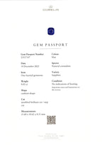 9.03 Ct Untreated Royal Blue Sapphire – Cushion Cut | GRS & Gübelin Certified - GAIA GEMS