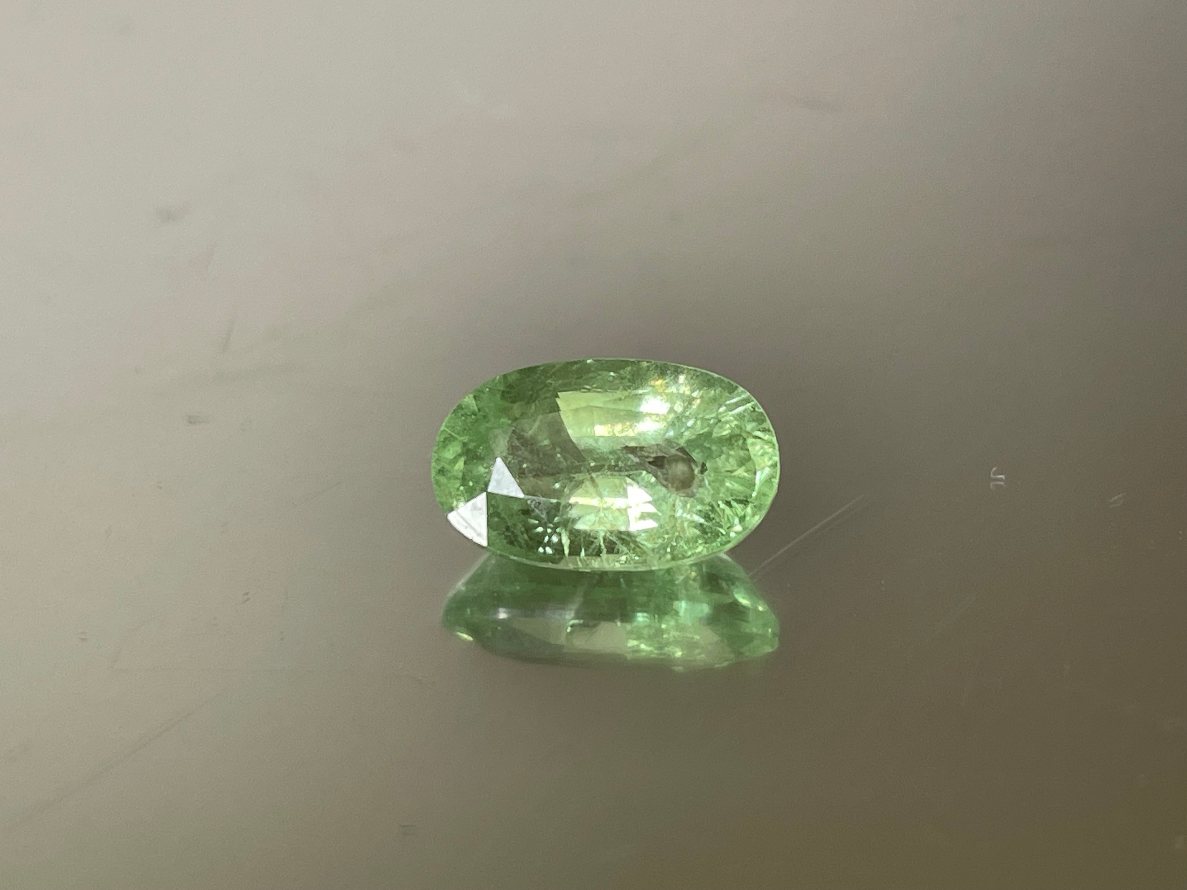 Natural UV Mint Garnet – 3.34 Carats