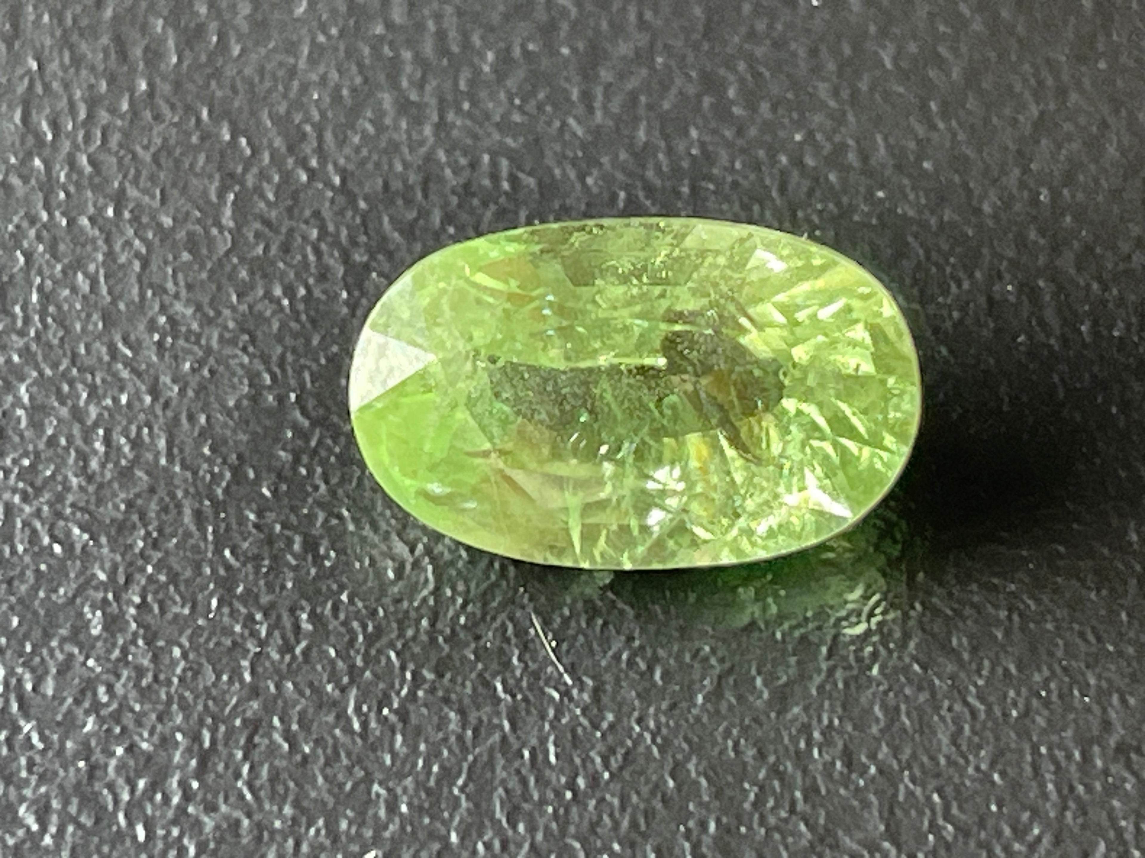 Natural UV Mint Garnet – 3.34 Carats