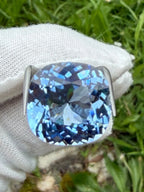 16.47 Ct Certified Santa Maria Aquamarine | Fancy Cut | Minas Gerais, Brazil | GFCO Certified