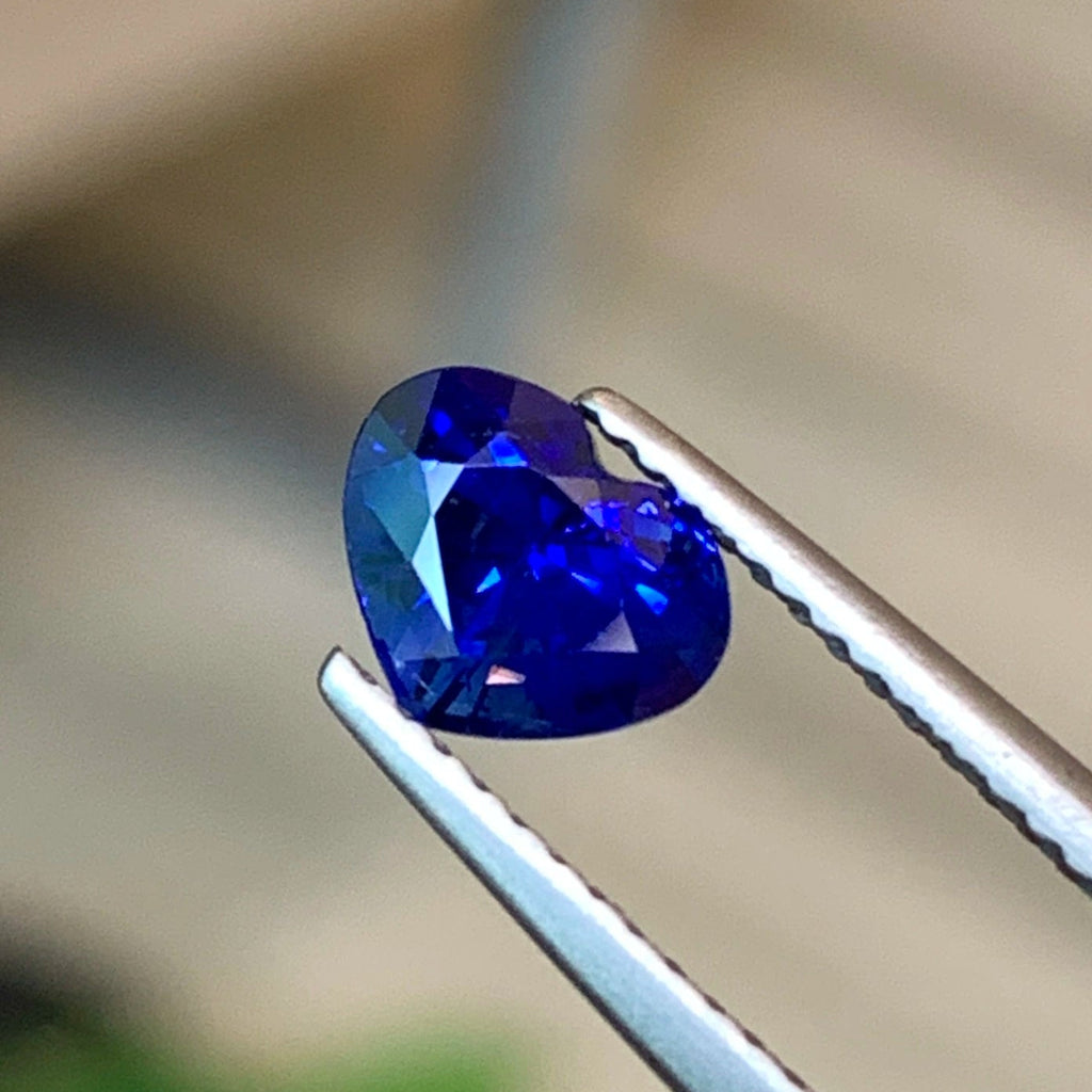 1.33 Ct Certified Royal Blue Natural Sapphire – Heart Shape | Sri Lanka Origin