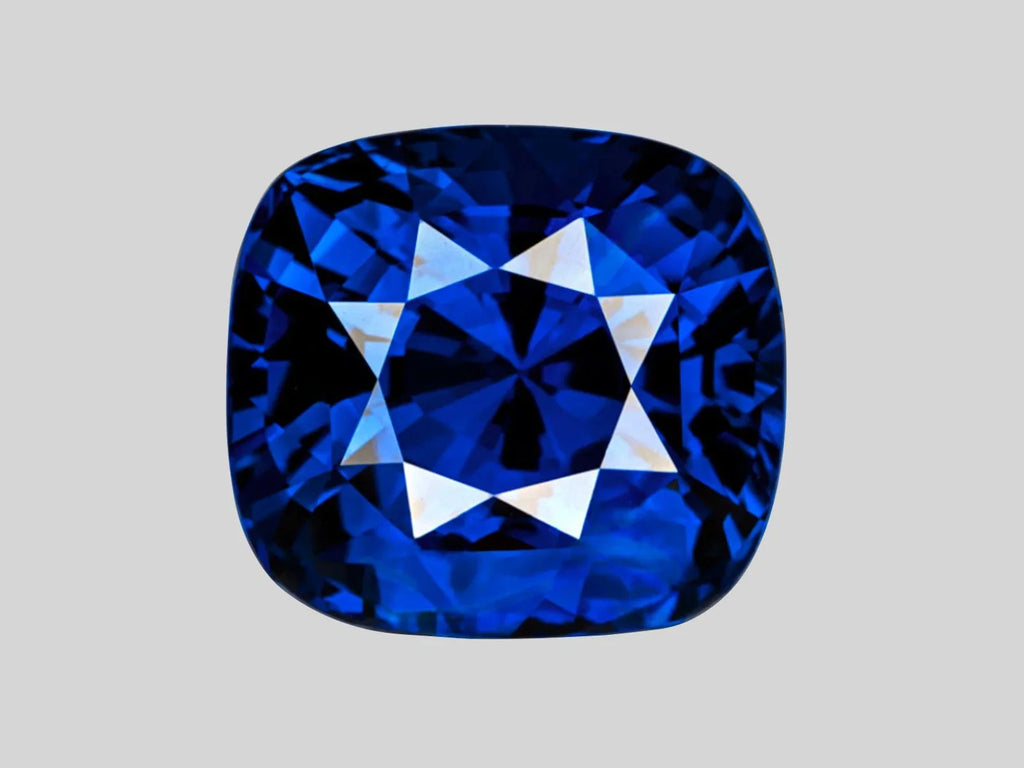 9.03 Ct Untreated Royal Blue Sapphire – Cushion Cut | GRS & Gübelin Certified