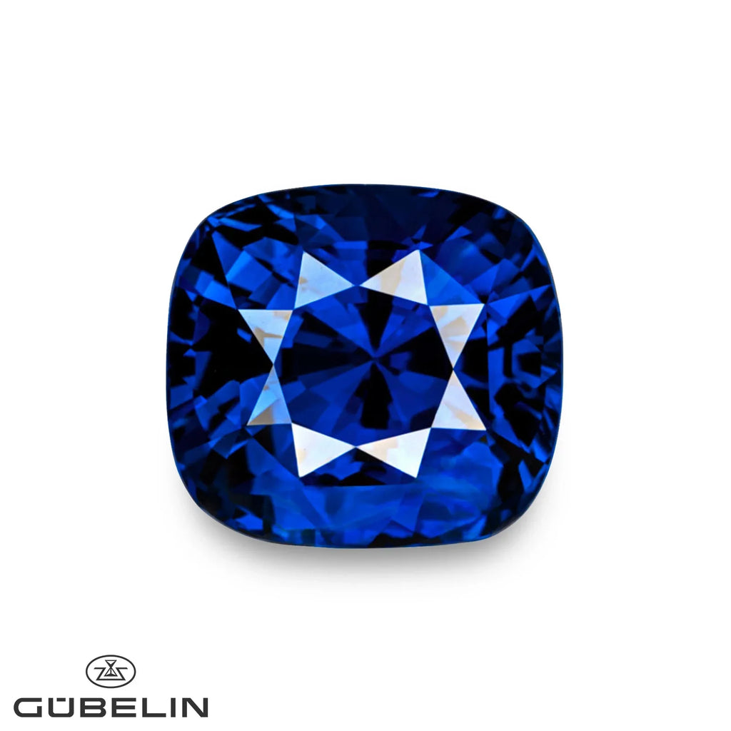 9.03 Ct Untreated Royal Blue Sapphire – Cushion Cut | GRS & Gübelin Certified - GAIA GEMS