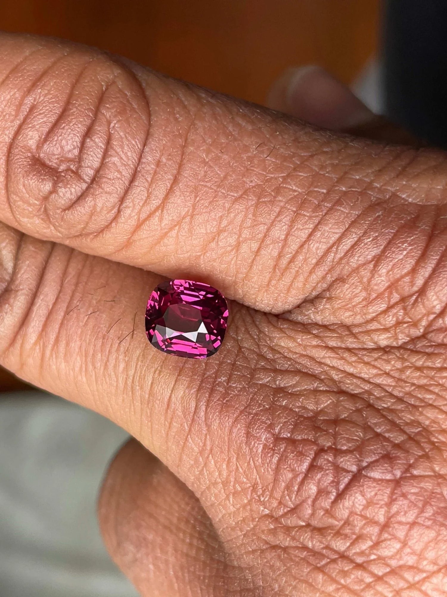 Rare Certified Malaya Garnet – 2.92 ct Cushion Cut | Unheated, VVS Pink Gem from Tanzania - GAIA GEMS