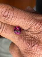 Rare Certified Malaya Garnet – 2.92 ct Cushion Cut | Unheated, VVS Pink Gem from Tanzania