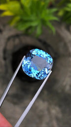 16.47 Ct Certified Santa Maria Aquamarine | Fancy Cut | Minas Gerais, Brazil | GFCO Certified