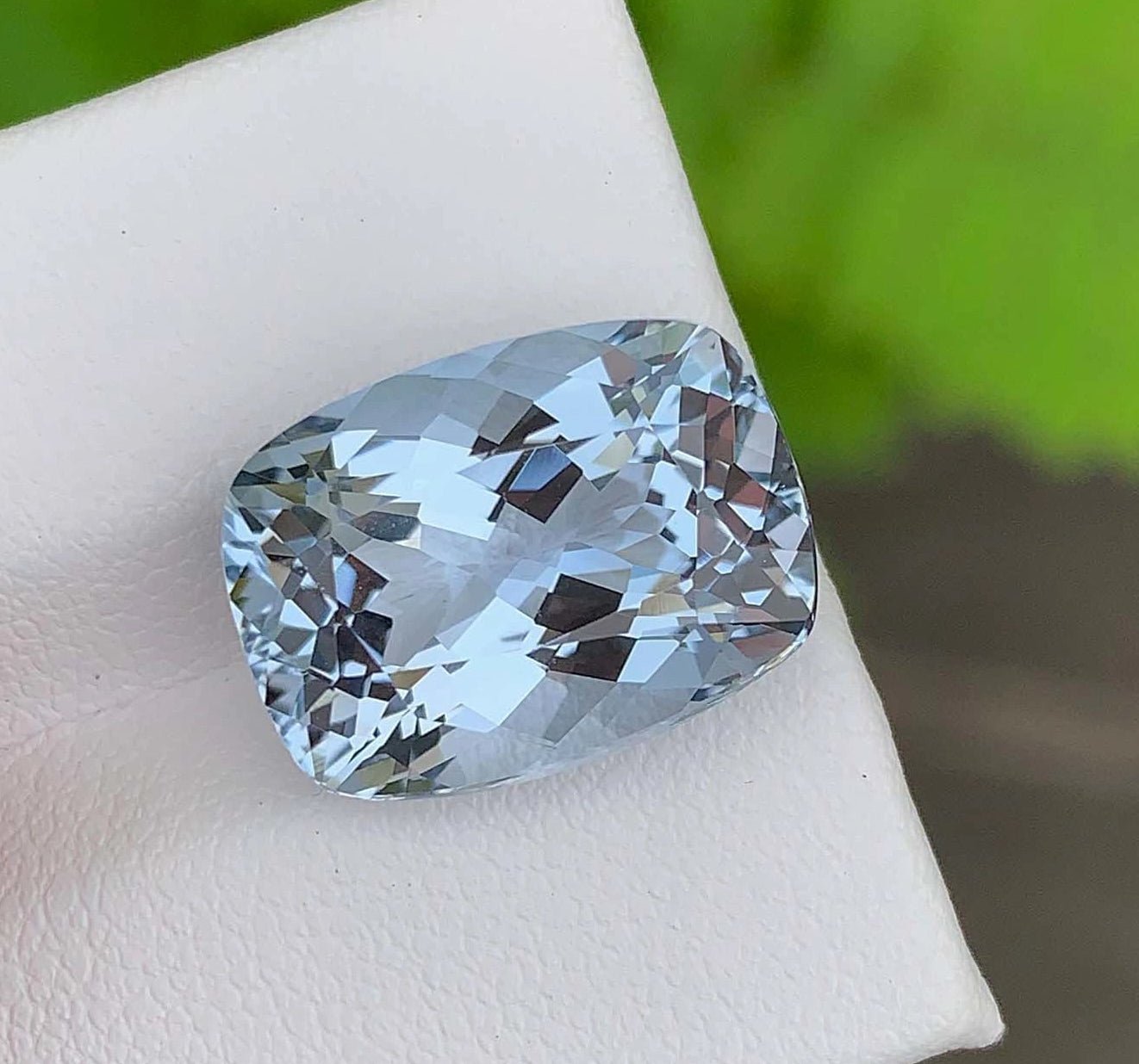 10.75 Ct Certified Natural Santa Maria Aquamarine – Mozambique Origin | Fancy Faceted | VVS Clarity | Heated | GFCO Certified