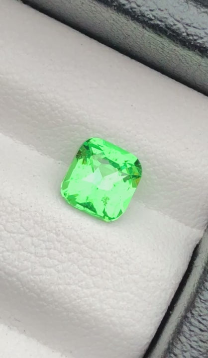 Certified Natural Tsavorite Garnet – 1.07 Carats | Vivid Green | Fancy Cut | VVS Clarity | Untreated | AIG Certified