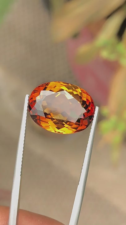17.98 Ct Certified Exclusive Precious Imperial Topaz | Fancy Cut | Brazil Origin | GFCO Certified