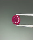 1.36 Ct Certified Natural Burmese Ruby – No Heat | Cushion Cut | Myanmar Origin | SI Clarity | AIG Certified