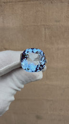 16.47 Ct Certified Santa Maria Aquamarine | Fancy Cut | Minas Gerais, Brazil | GFCO Certified