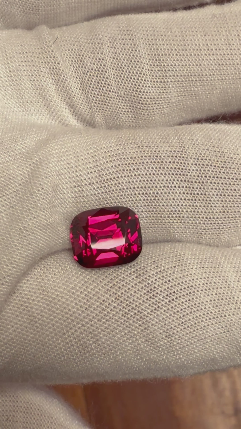 7.10 Ct Certified Mahenge Garnet – Blood Red | Cushion Cut | Tanzania Origin