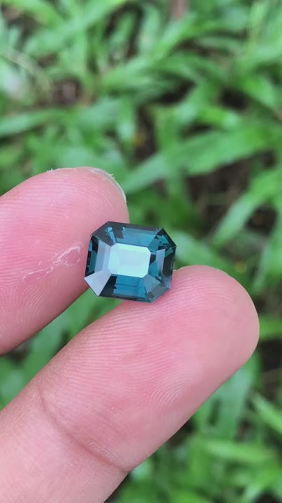 5.58 Ct Certified Natural Peacock Blue Spinel – Octagonal Cut | VVS Clarity | Tanzania Origin | Untreated | GFCO Certified