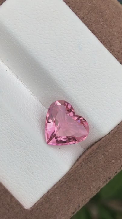 2.60 Ct Certified Natural Baby Pink Tourmaline – Heart Cut | Afghanistan Origin | Untreated | VS Clarity | Lab Certified