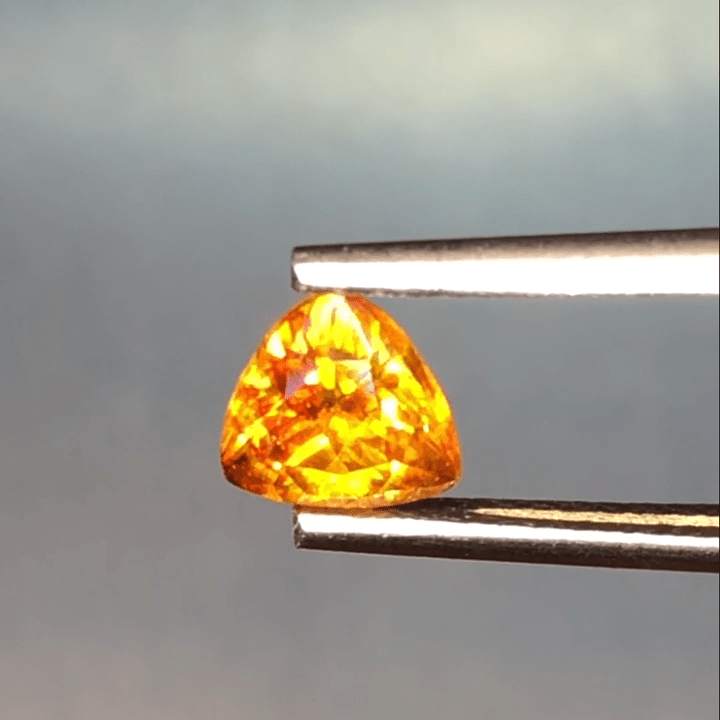 Natural Sphalerite – 0.94 Carats | Triangle Cut | VVS Clarity | Untreated | Rare Sparkling Fire Gemstone